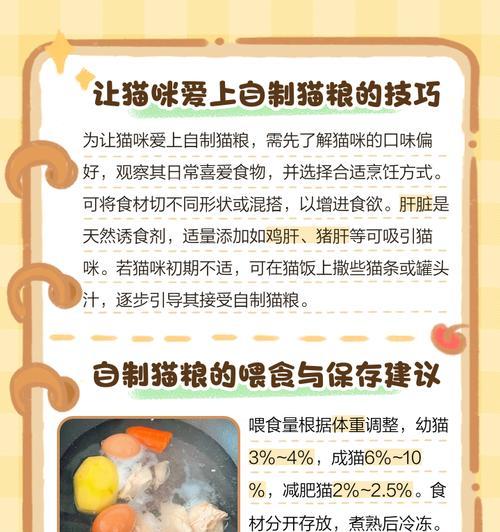 自制猫粮中应添加什么油？如何确保猫粮营养均衡？