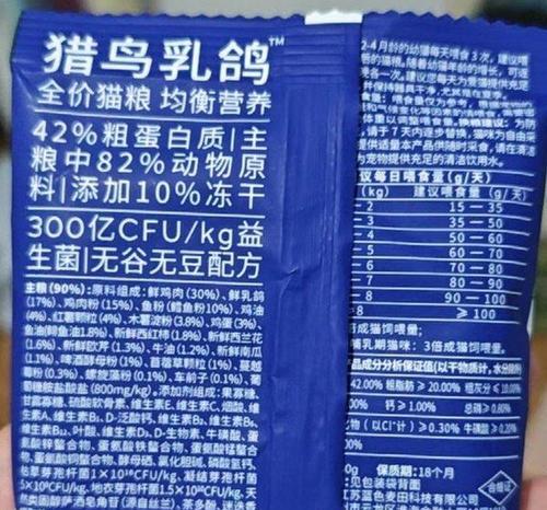纯猫粮的原料成分是什么？