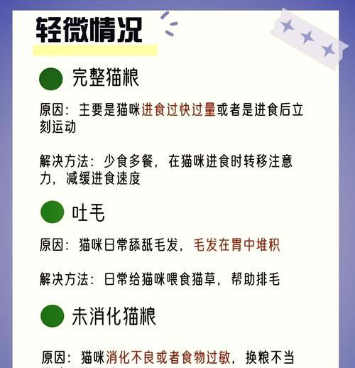 猫咪呕吐猫粮是正常现象吗？可能的原因是什么？