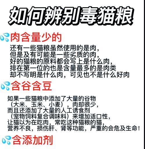 猫粮投毒有哪些症状？如何及时发现和处理？