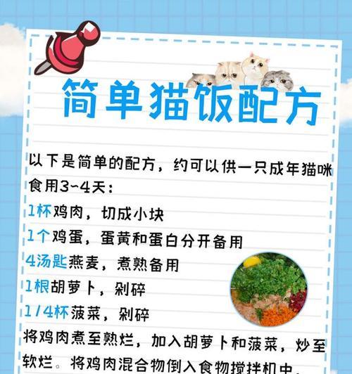 自制猫粮需要哪些原料和工具？
