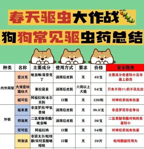 狗狗驱虫药的正确使用方法是什么？有哪些注意事项？