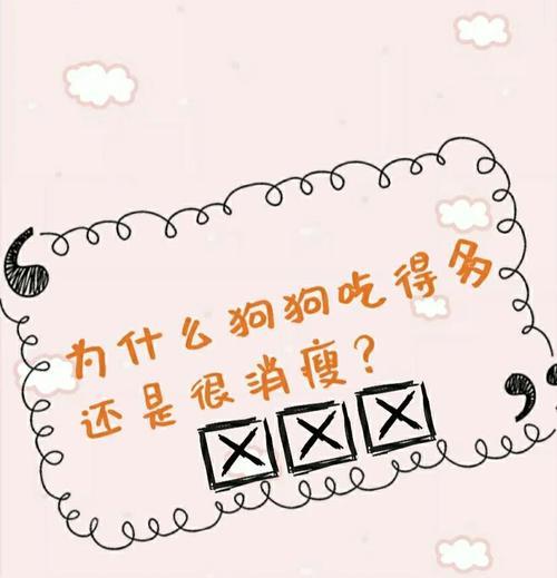 狗狗过于瘦弱可能是什么原因造成的？