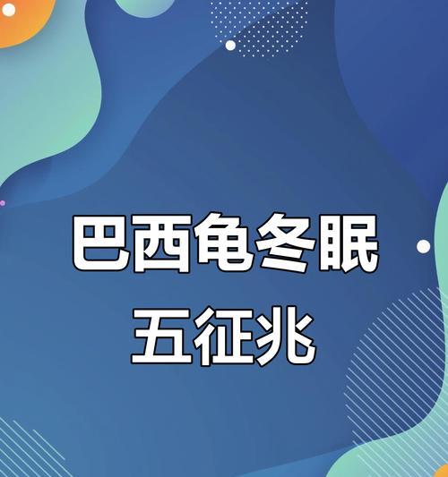 如何科学养护巴西龟过冬（巴西龟冬季生活所需和养护技巧）